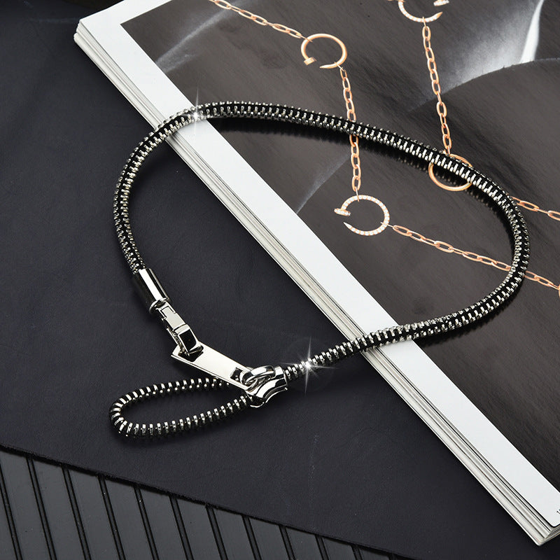 Personalized Hip Hop One Style For Dual-wear Zipper Necklace