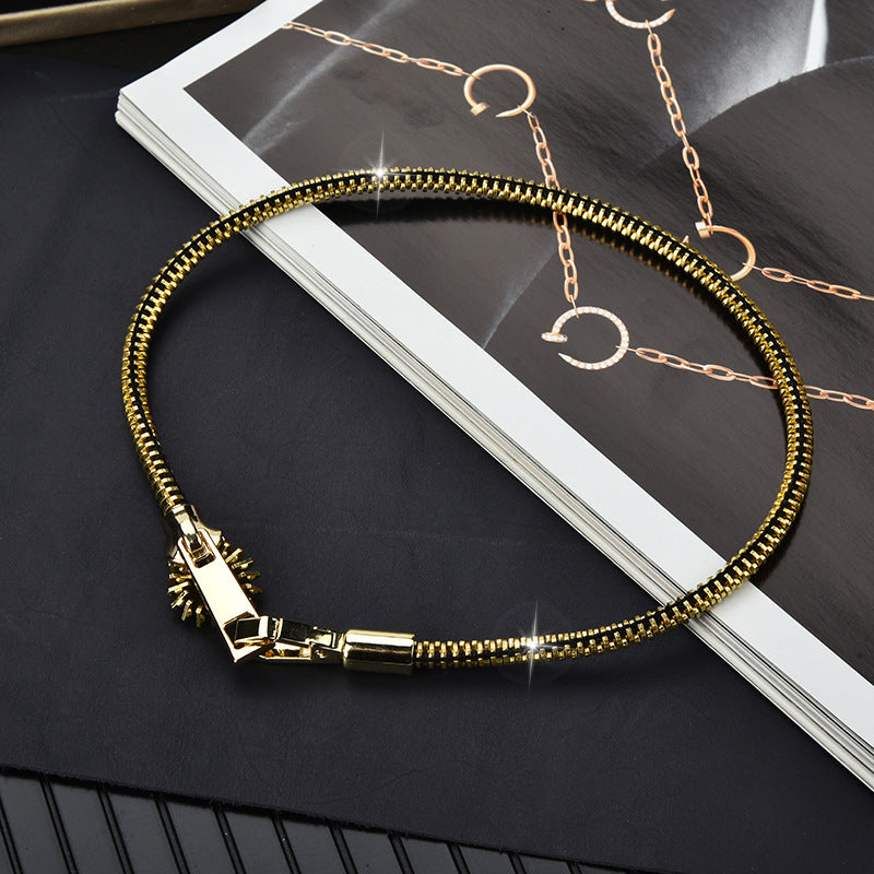 Personalized Hip Hop One Style For Dual-wear Zipper Necklace